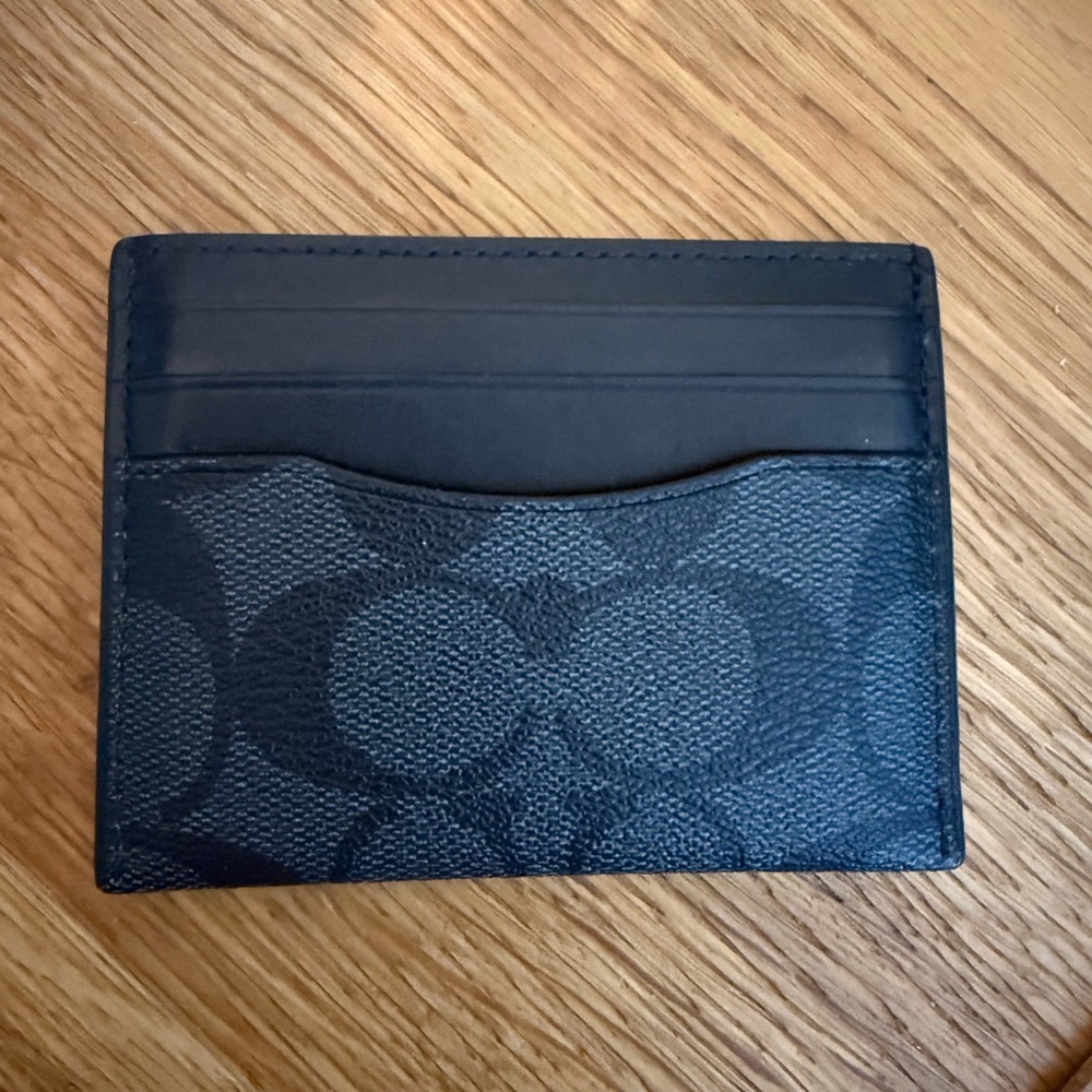 Coach Black Leather Card Holder